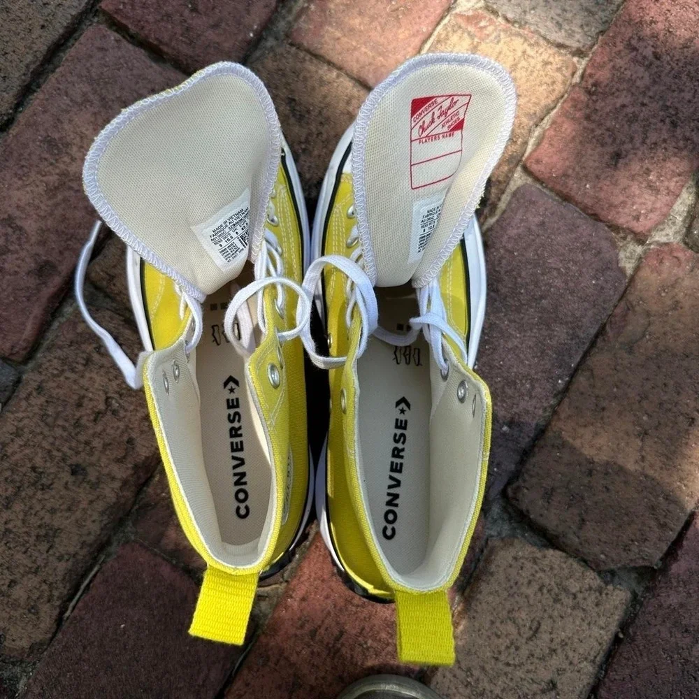 Converse Run Star Hike High Platform yellow shoes Size mens 9 - Picture 7 of 8